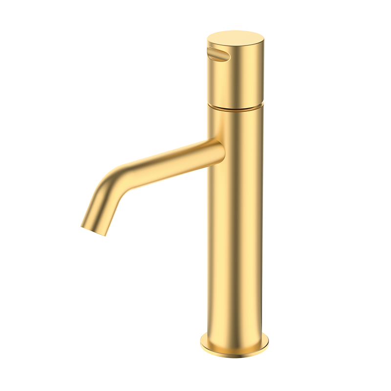 Monomando de lavabo en color oro