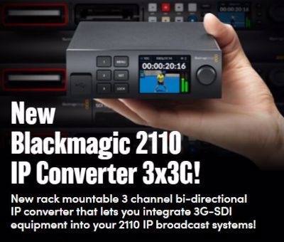 New Blackmagic 2110 IP Converter 3x3G