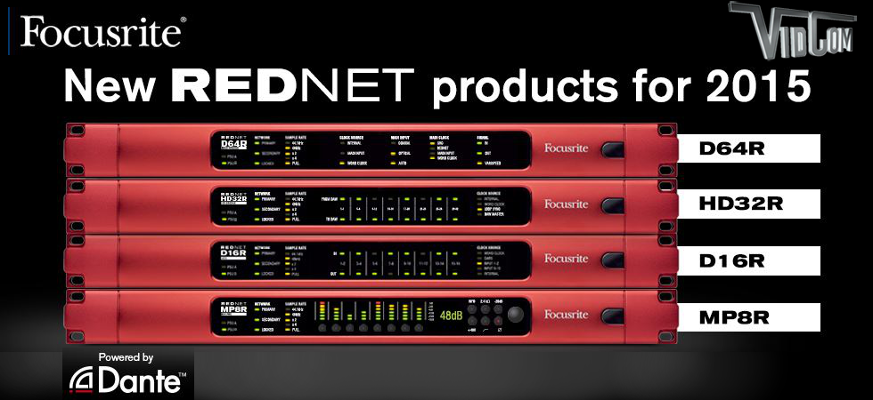 Focusrite RedNet Digital Audio Systems with Dante