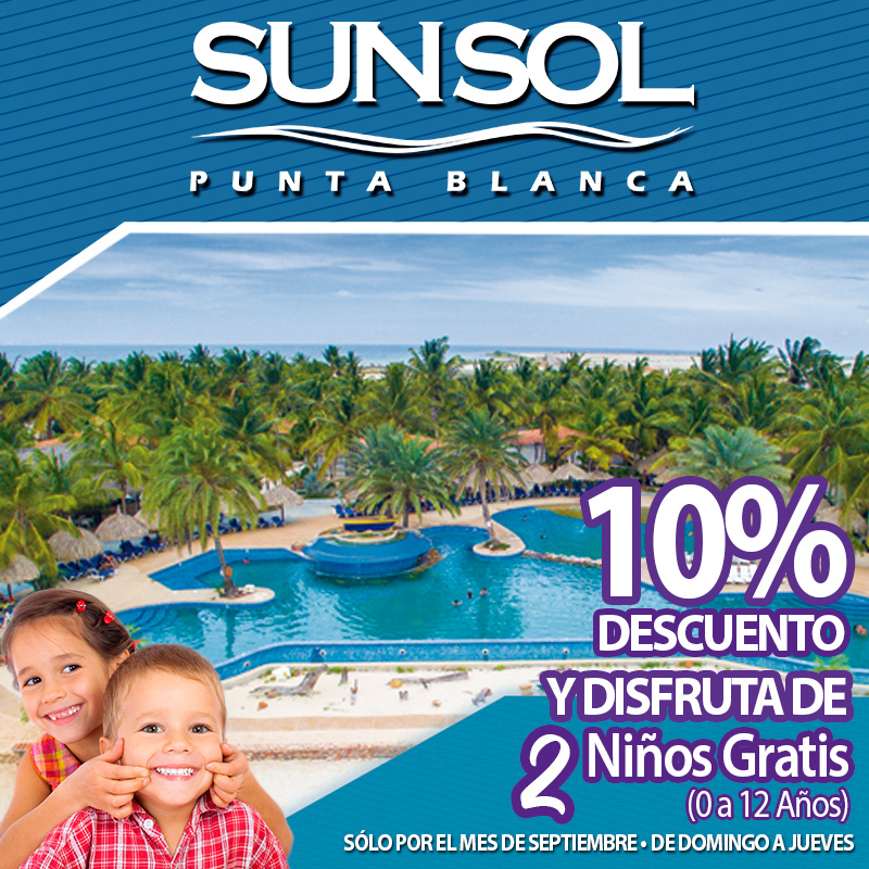 10% de descuento + 2 niños gratis en Punta Blanca