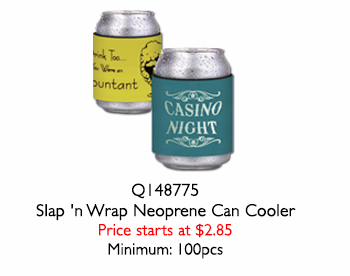 Q148775 Slap n Wrap Neoprene Can Cooler Price starts at $2.85  Minimum: 100pcs