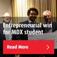 Entrepreneurial win for MDX student