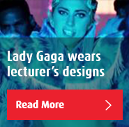 Lady Gaga wears fashion lecturers designs