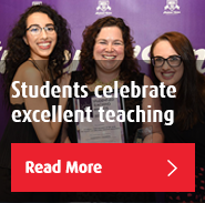 Students celebrate excellent teaching