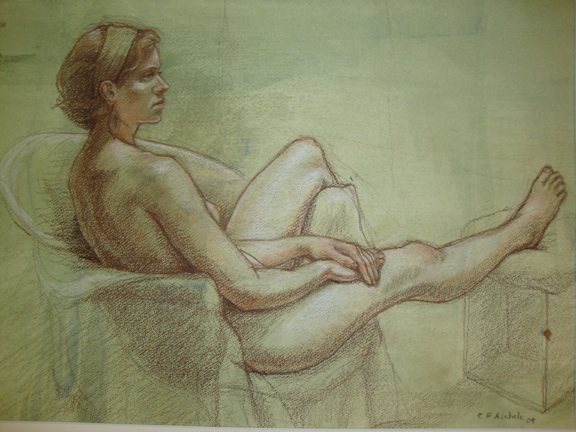 nude in chair