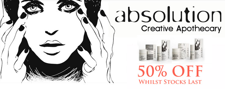 50% off absolution organic skincare