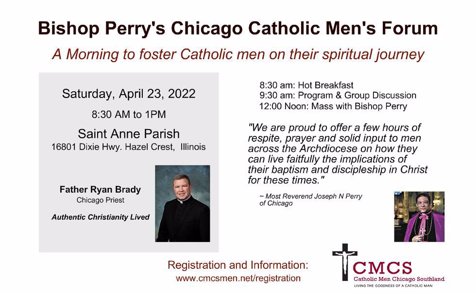 Flyer for 2022 Bishop Perry's Men's Forum