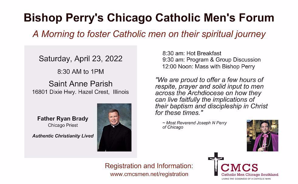 Flyer for 2022 Bishop Perry's Men's Forum