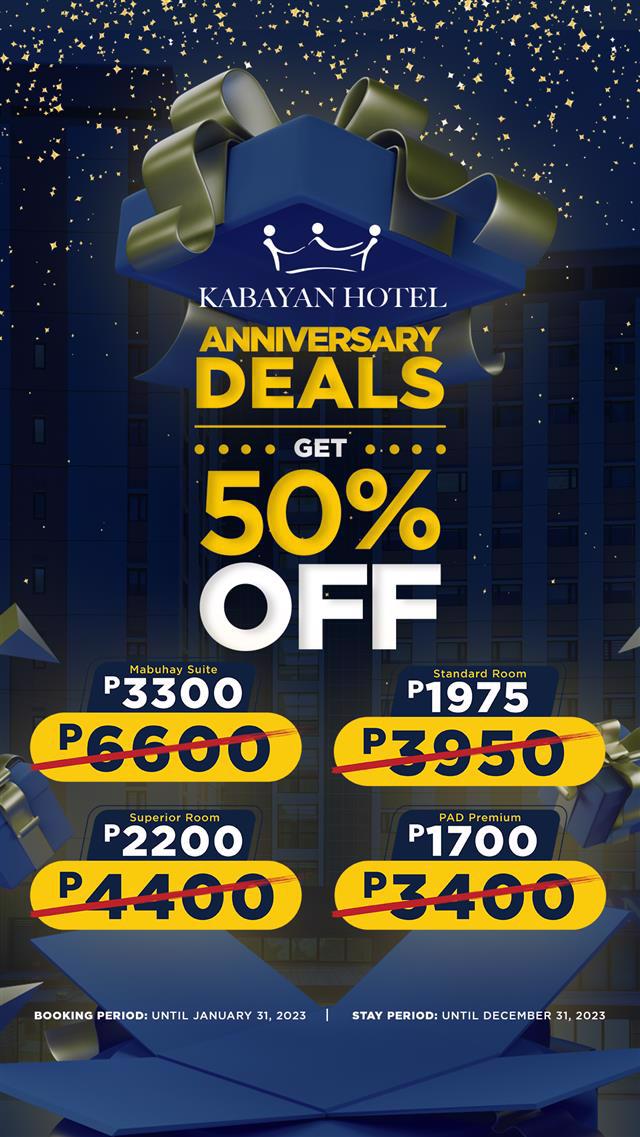 Kabayan Hotel anniversary deal