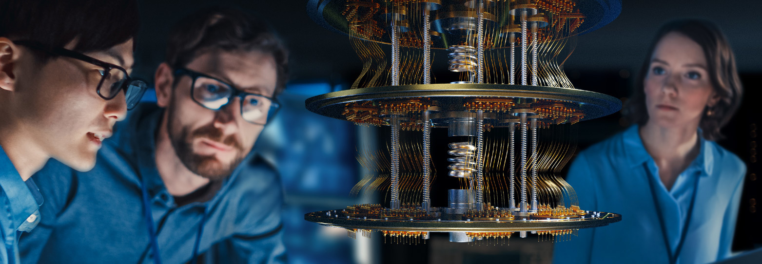 People looking at quantum technology