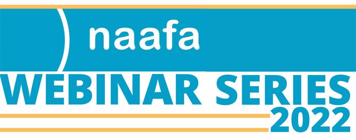 The NAAFA Webinar Series 2022 logo.