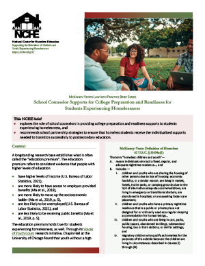 Image of the first page of the NCHE school counselor brief