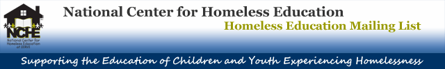 National Center for Homeless Education | Homeless Education Listserv