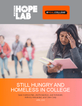 title page of the Still Hungry and Homeless in College report
