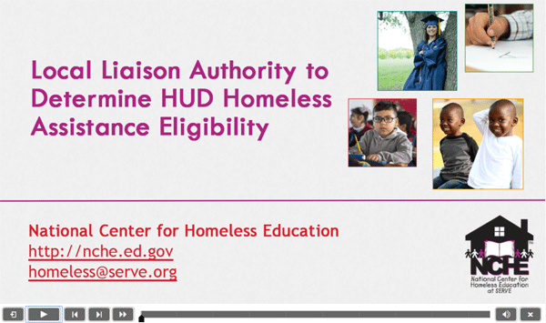 Title slide - Liaison Authority to Determine HUD Homeless Assistance Eligibility