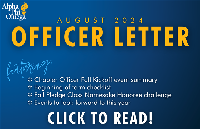 April 2024 Officer Letter / Click to Read!