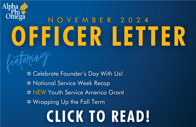 November 2024 Officer Letter / Click to Read!