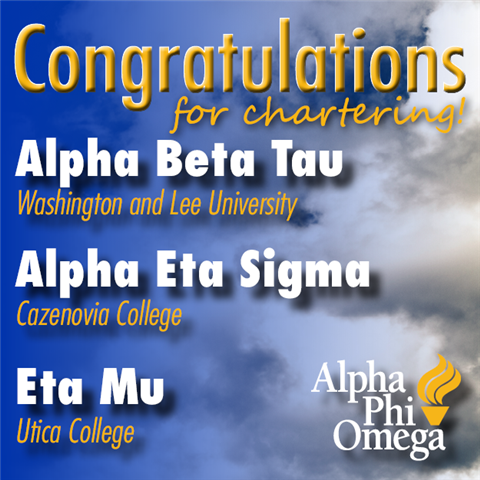 Congratulations for chartering and rechartering!