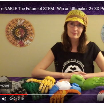 Jen Owen with e-NABLE's 'Future of STEM' School Contest