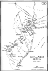 East and West Jerset Map 1664-1702