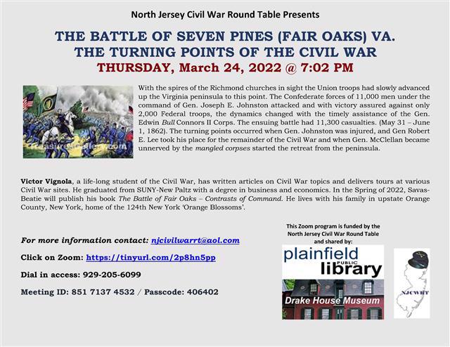 North Jersey Civil War Rountable Monthly Meeting