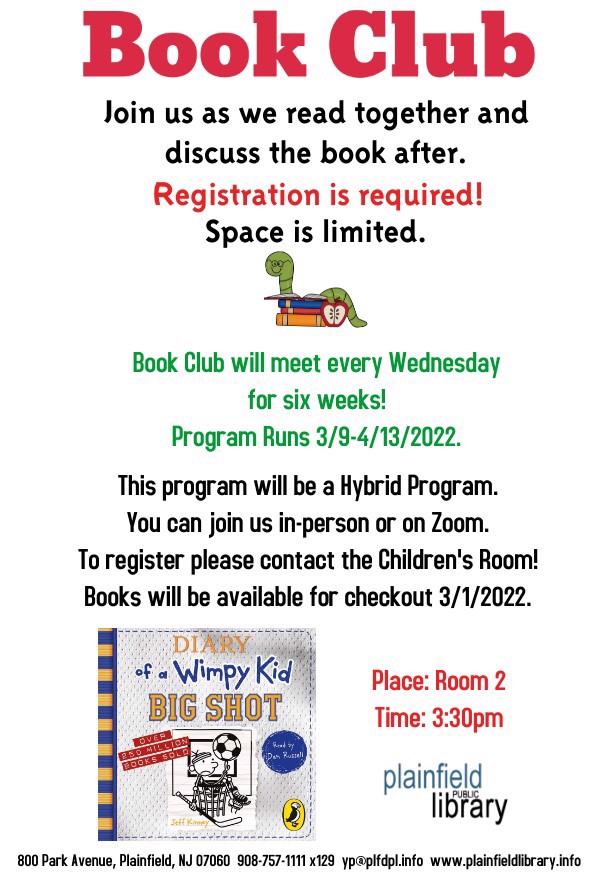 Kids book club -reading Diary of a Wimpy Kid: Big Shot