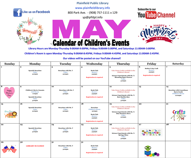 Children's April Calendar