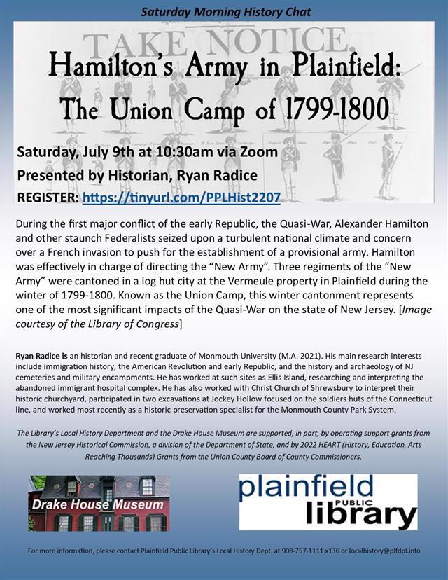 Hamilton's Army in Plainfield