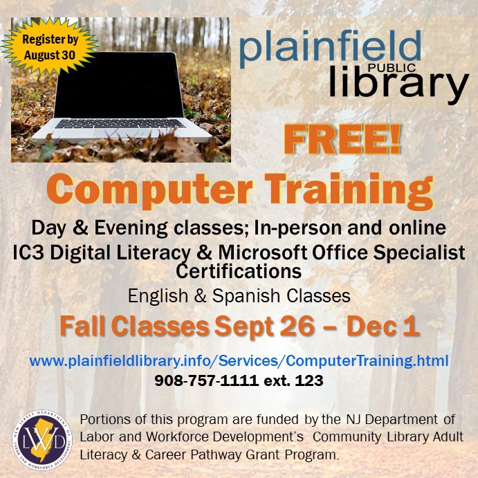Fall computer training flyer