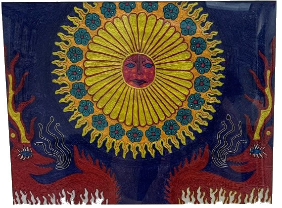 Erika Guardado. “Huichol Yarn Art”. Plainfield High School, Plainfield.