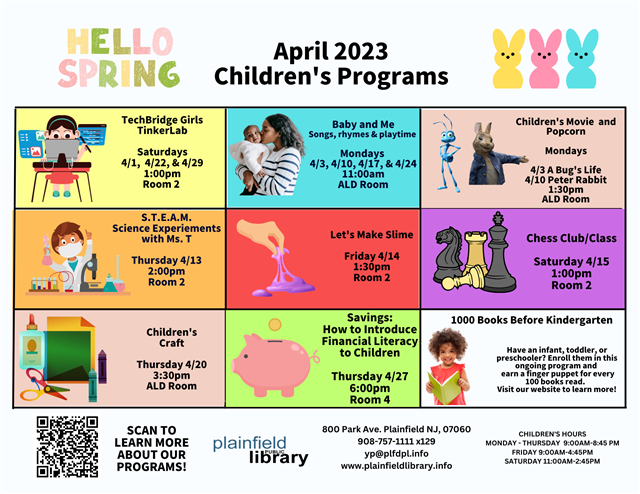 Children's April programs