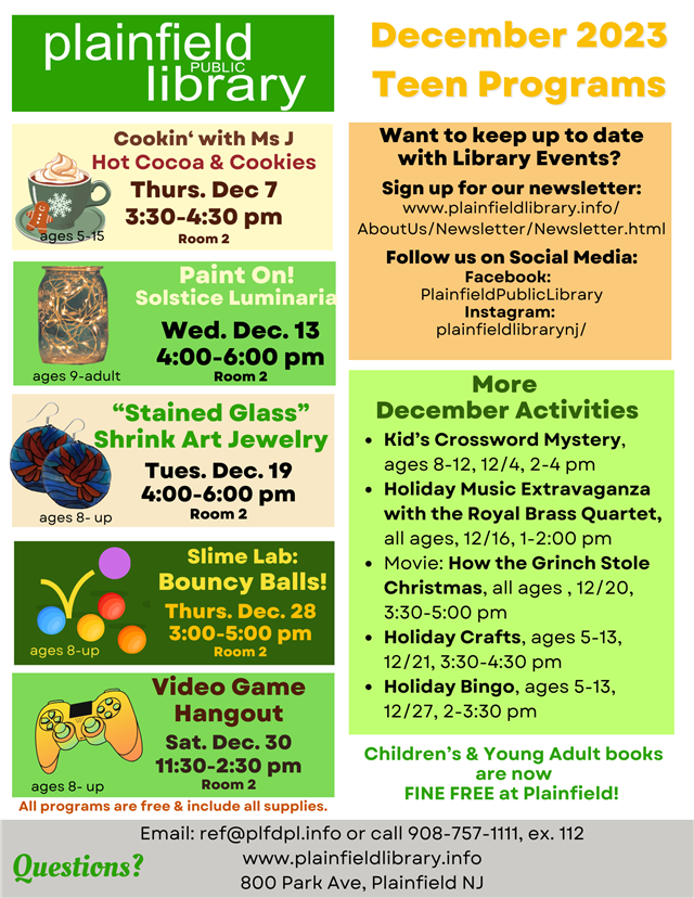 Teens poster December 2023