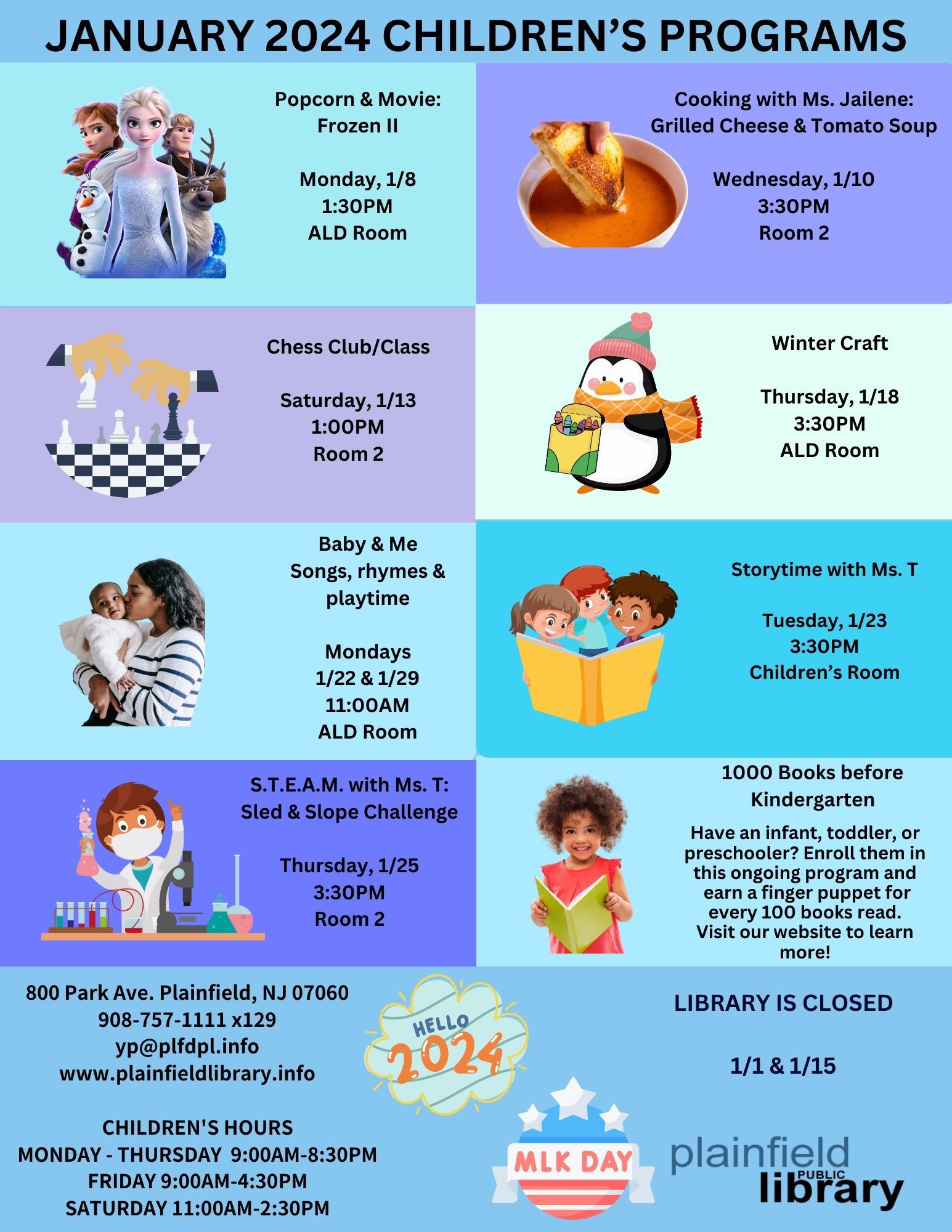 January 2024 programs for children