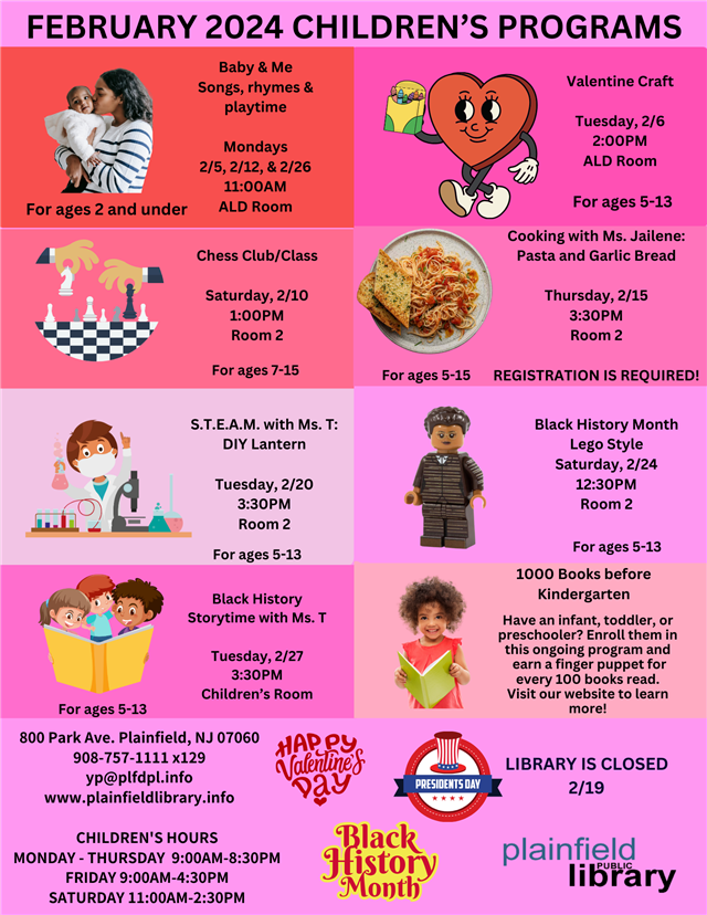 February 2024 programs for children