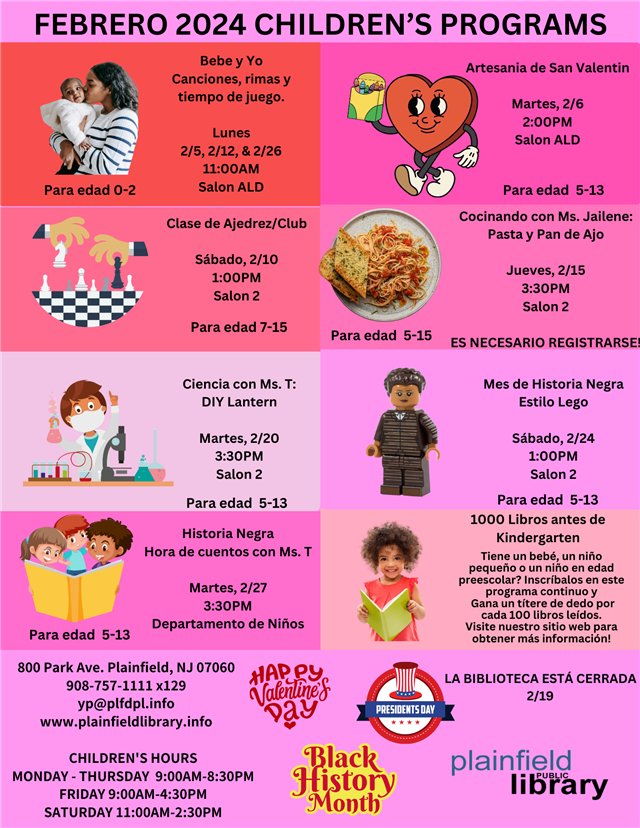 Febrero 2024 programas para niños