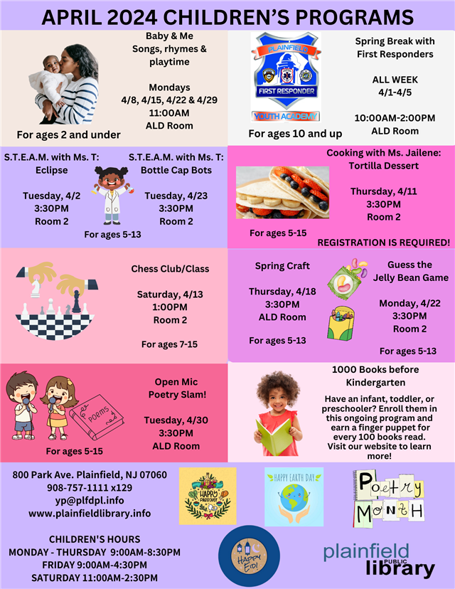 April 2024 programs for children