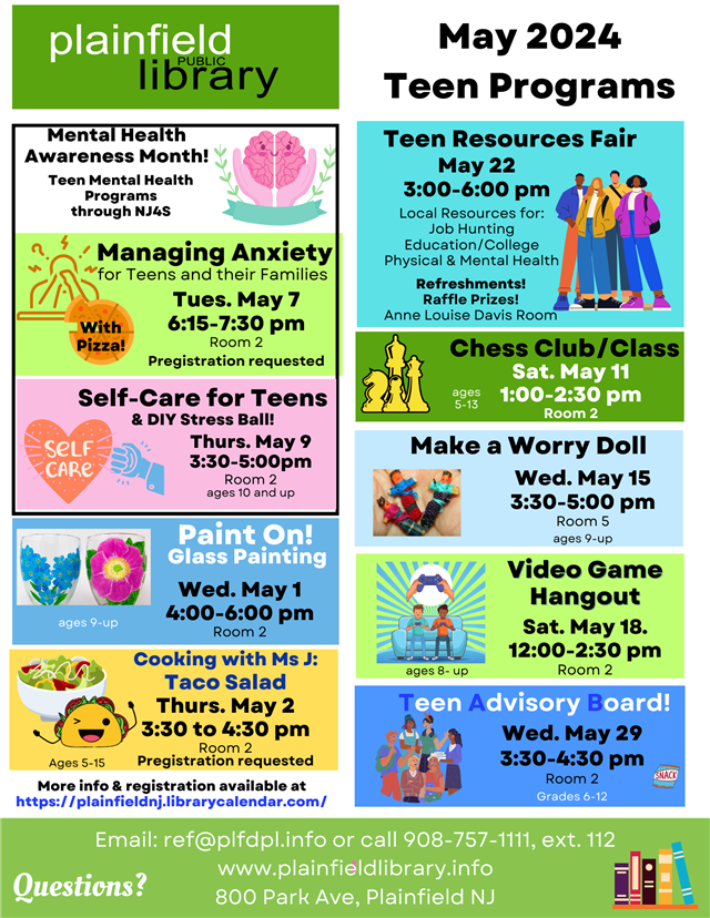 May 2024 Teen Programs