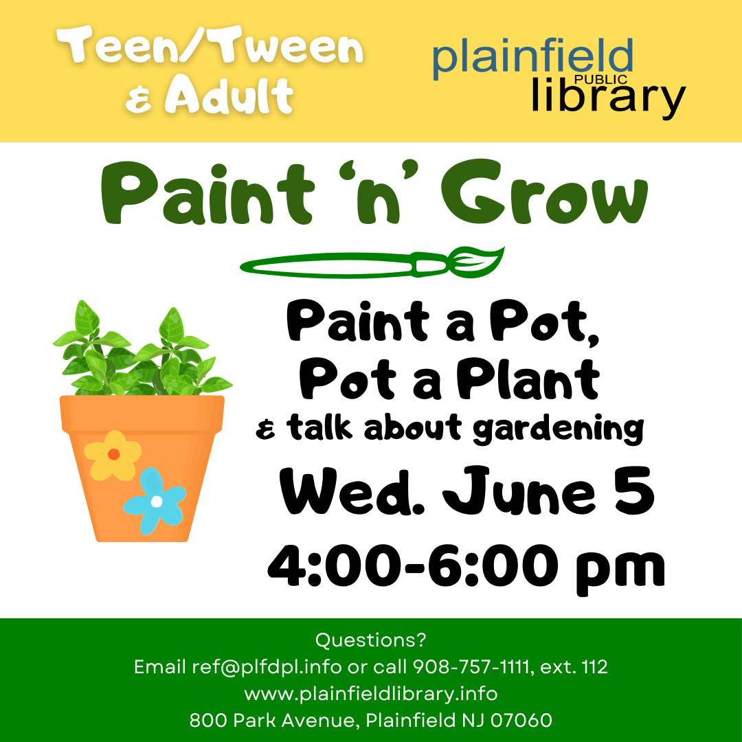 Paint a pot, pot a plant flyer
