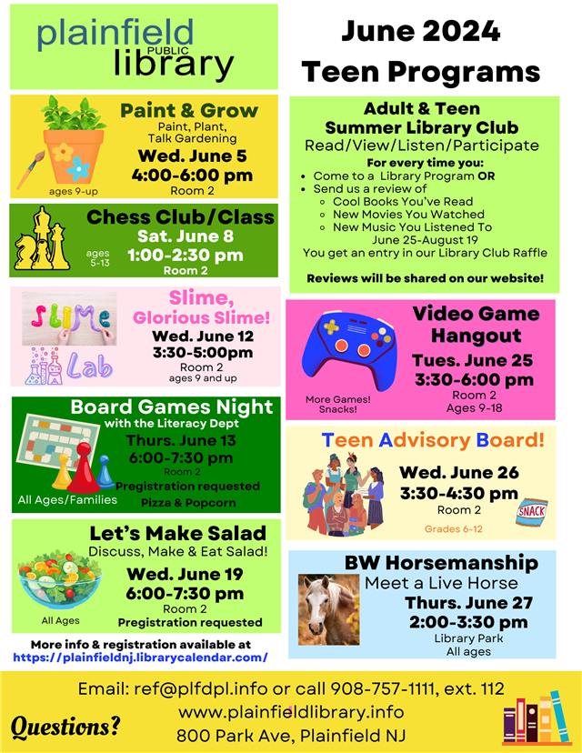 teen flyer for March 2024