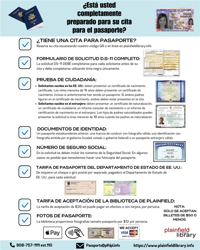 preparado pasaporte