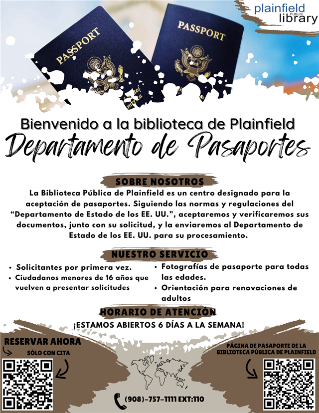 Bienvenido Pasaportes Plainfield