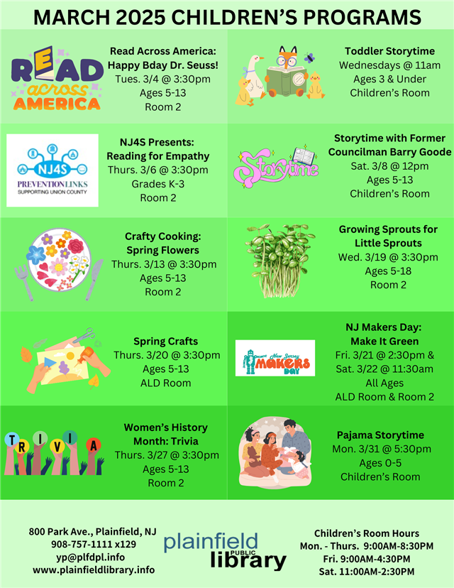 March 2025 Children's Programs