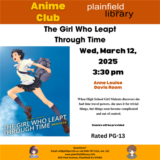Anime Club- Girl Who Leapt through Time