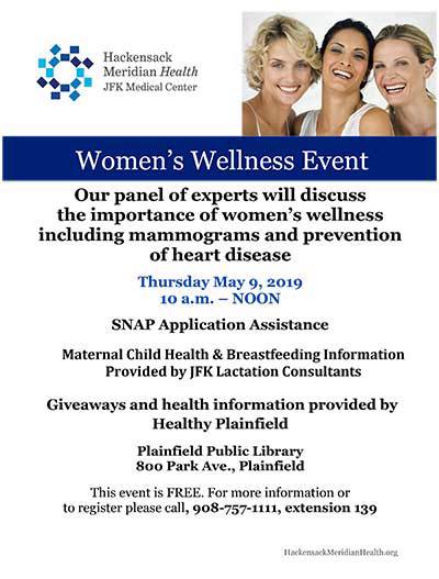 Women's Wellness Event, May 9th at 10am