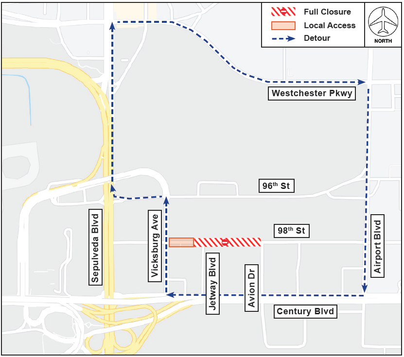 98th Street Closure Map