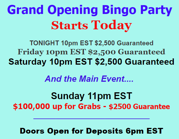 BestBingo.Network Goes Live tonight 6pm EST