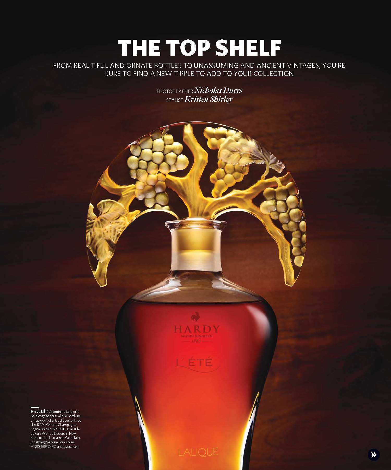 ARÔME Featured: The Top Shelf by Elite Traveler 