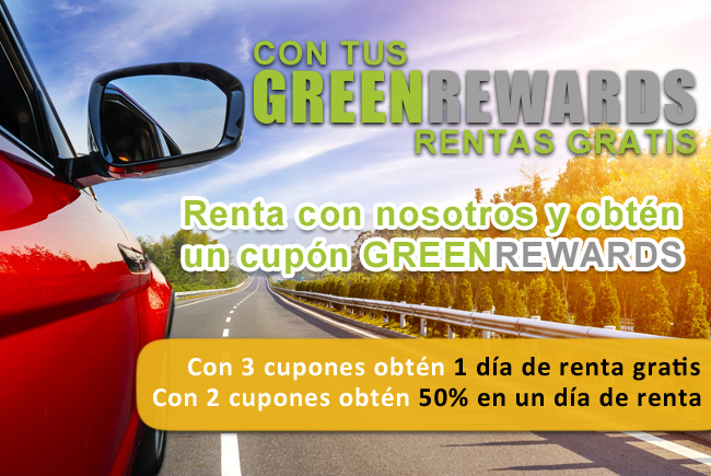 Green Motion Car Rental - Renta gratis con los cupones Green Rewards