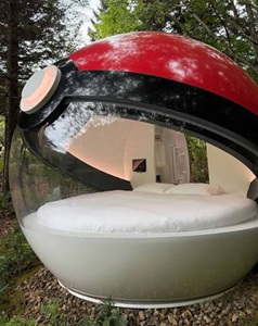 Pokeball im Wald zum darin übernachten